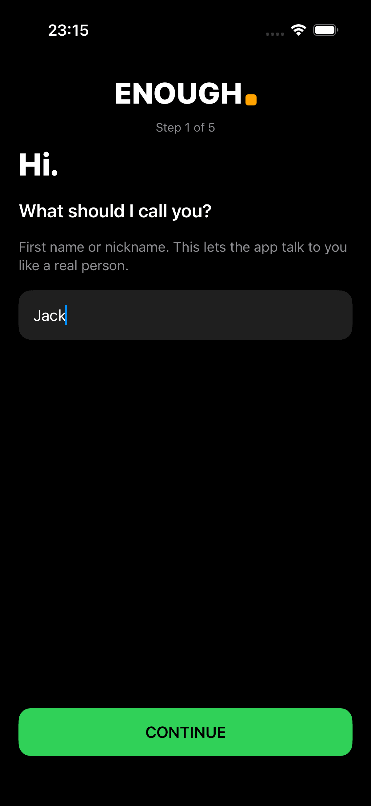 ENOUGH. app